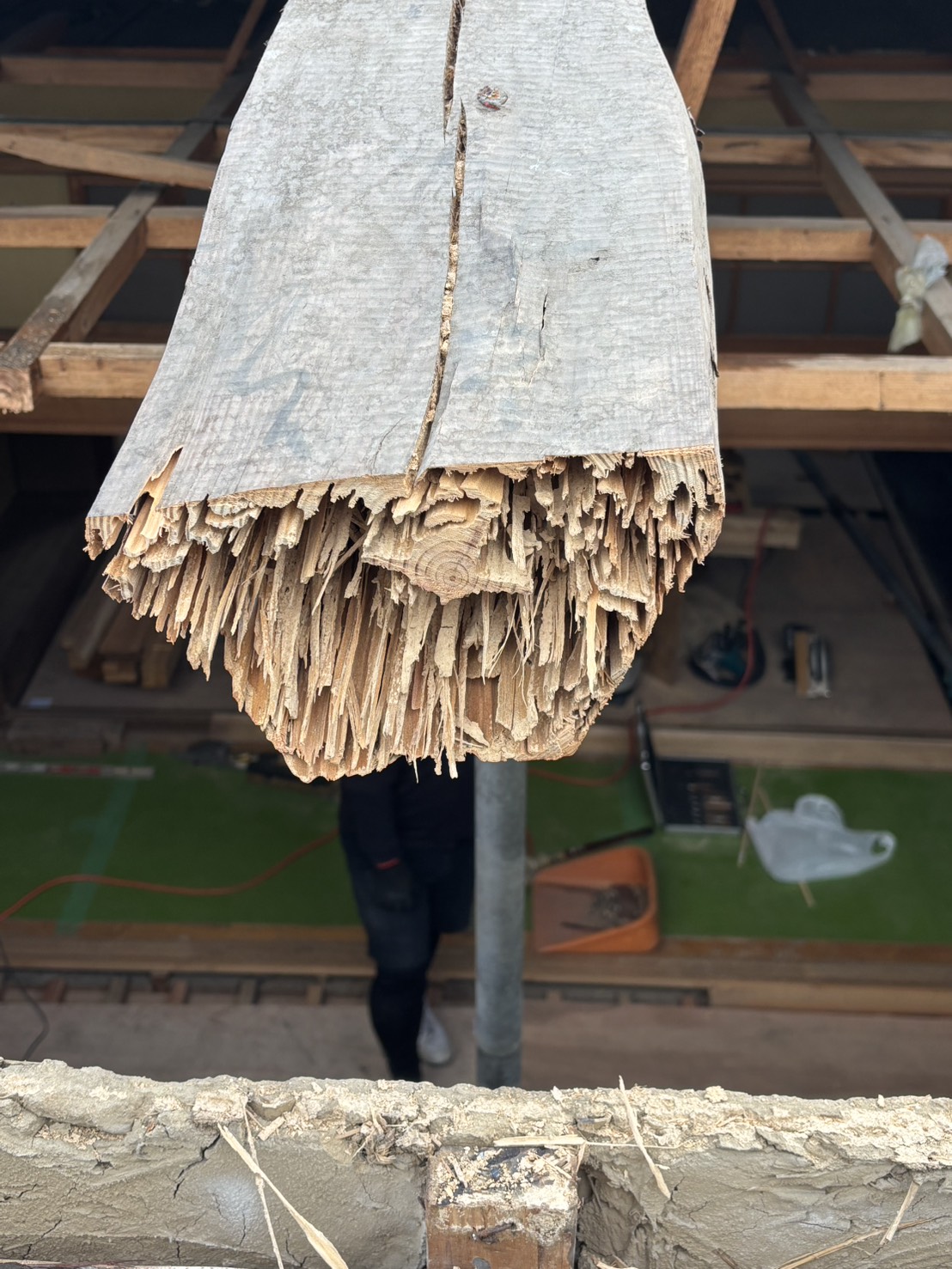 横架材、屋根材入れ替え工事